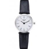 Longines La Grande Classique White Dial Black Leather Band Femme  622128