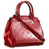 Louis Vuitton Brea Monogram Vernis PM Bag Red