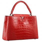 Louis Vuitton Capuciness Crocodile Leather Red MM 607549