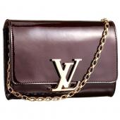 Louis Vuitton Chain Louise Patent Leather Amarante Replica