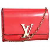 Louis Vuitton Chain Louise Patent Leather Red