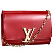 Louis Vuitton Chain Louise Patent Leather Red Replica