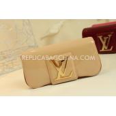 Louis Vuitton Wallet Apricot Clutch Patent Leather