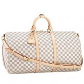 Louis Vuitton Damier Azur Keepall 55 With Shoulder Strap Replica