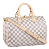 Louis Vuitton Damier Azur Speedy 30 with Shoulder Strap