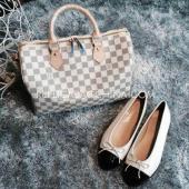 Replica Louis Vuitton Handbag Genuine Leather  White