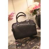 Louis Vuitton Speedy Monogram Black Genuine Leather Handbag