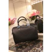 Louis Vuitton Genuine Leather Handbag Speedy Monogram Black