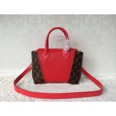 Louis Vuitton Cross Body Bag Red Handbag Calfskin