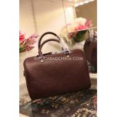 Louis Vuitton Genuine Leather Speedy Monogram Brown Handbag Replica