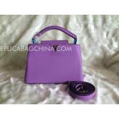 Louis Vuitton Handbag Calfskin Purple