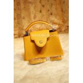 Louis Vuitton Calfskin Yellow Handbag Replica