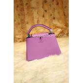 Louis Vuitton Purple Calfskin Handbag Replica