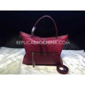 Louis Vuitton Flower Pattern Red Calfskin Handbag