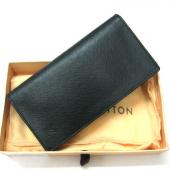 Louis Vuitton Taiga Leather M31002 Black Cow Leather Small Wallet