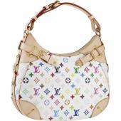 Cheap Louis Vuitton Monogram Multicolore M40195 White Canvas Large Bag