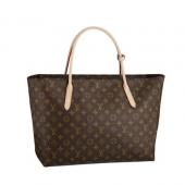 Louis Vuitton Monogram Canvas M40607 Brown Cow Leather Ladies Bags