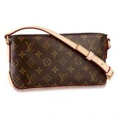 Louis Vuitton Monogram Canvas M51240 Brown Cow Leather Ladies Bag