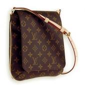 Louis Vuitton Monogram Canvas M51258 Brown Cow Leather Unisex Bag Replica