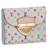 Replica Louis Vuitton Monogram Multicolore M58082 White Small Wallet