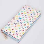 Louis Vuitton Monogram Multicolore M60017 White Canvas Ladies Wallet