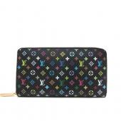 Cheap Louis Vuitton Monogram Multicolore M60244 Black Small Wallet