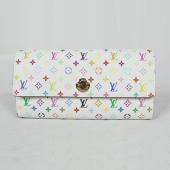 Louis Vuitton Monogram Multicolore M61734 White Canvas Small Wallet