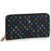 Louis Vuitton Monogram Multicolore M93710 Black Small Wallet