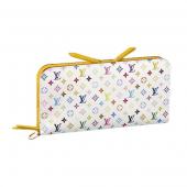 Cheap Cheap Louis Vuitton Monogram Multicolore M93750 White Cow Leather Small Wallet