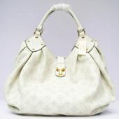 Louis Vuitton Mahina Leather M95546 Beige Cross Body Bag Ladies