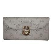 Louis Vuitton Mahina Leather M95550 Grey Small Ladies Wallet