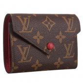 Replica Louis Vuitton Monogram Canvas Compact Curieuse Wallet Dark Red 18926990