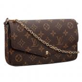 Louis Vuitton Monogram Felicie Chain Wallet Black 18926649