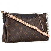 Replica Louis Vuitton Monogram Pallas Clutch Black 18926687