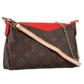 Louis Vuitton Monogram Pallas Clutch Red 18926686