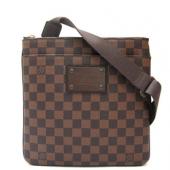 Louis Vuitton Damier Canvas N41100 Brown Leather 2way