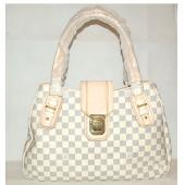 Louis Vuitton Damier Canvas N48109 White Canvas Large Bag