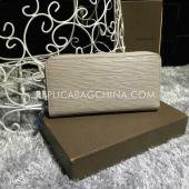 Louis Vuitton Wallet Grey Calfskin Purse