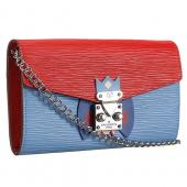 Louis Vuitton Tribal Mask Chaine Wallet Epi Red Blue