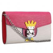 Louis Vuitton Tribal Mask Chaine Wallet Epi White Fuchsia Replica