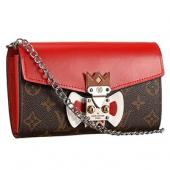 Cheap Louis Vuitton Tribal Mask Chaine Wallet Red