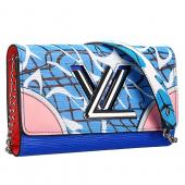 Louis Vuitton Twist Epi Leather Aqua Print Bag