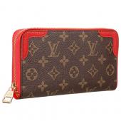 Louis Vuitton Zippy Wallet Retiro Wallet Red