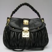 Miu Miu  61058 Ladies Lambskin Black Handbag