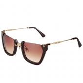 Replica Miu Miu Cut Off Cat-Eye Brown Sunglasses 308036