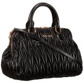 Replica Miu Miu Matelasse Doctor Black Bag