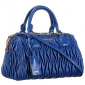 Miu Miu Matelasse  Handle Large Blue