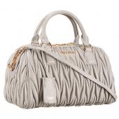 Miu Miu Matelasse  Handle Large Grey