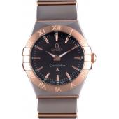 Omega Constellation Rose Gold Bezel Two Tone Band som100  621480