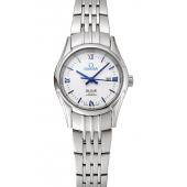 Omega De Ville Ladies White Dial Stainless Steel Case And Bracelet 1453790 Replica